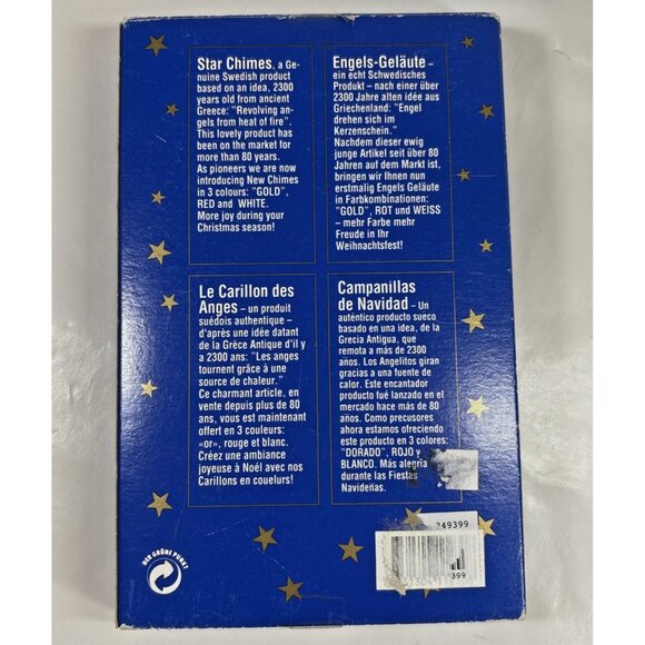 Star Chimes Candle Holder Brass Genuine Swedish Christmas Product Angel - Picture 7 of 9